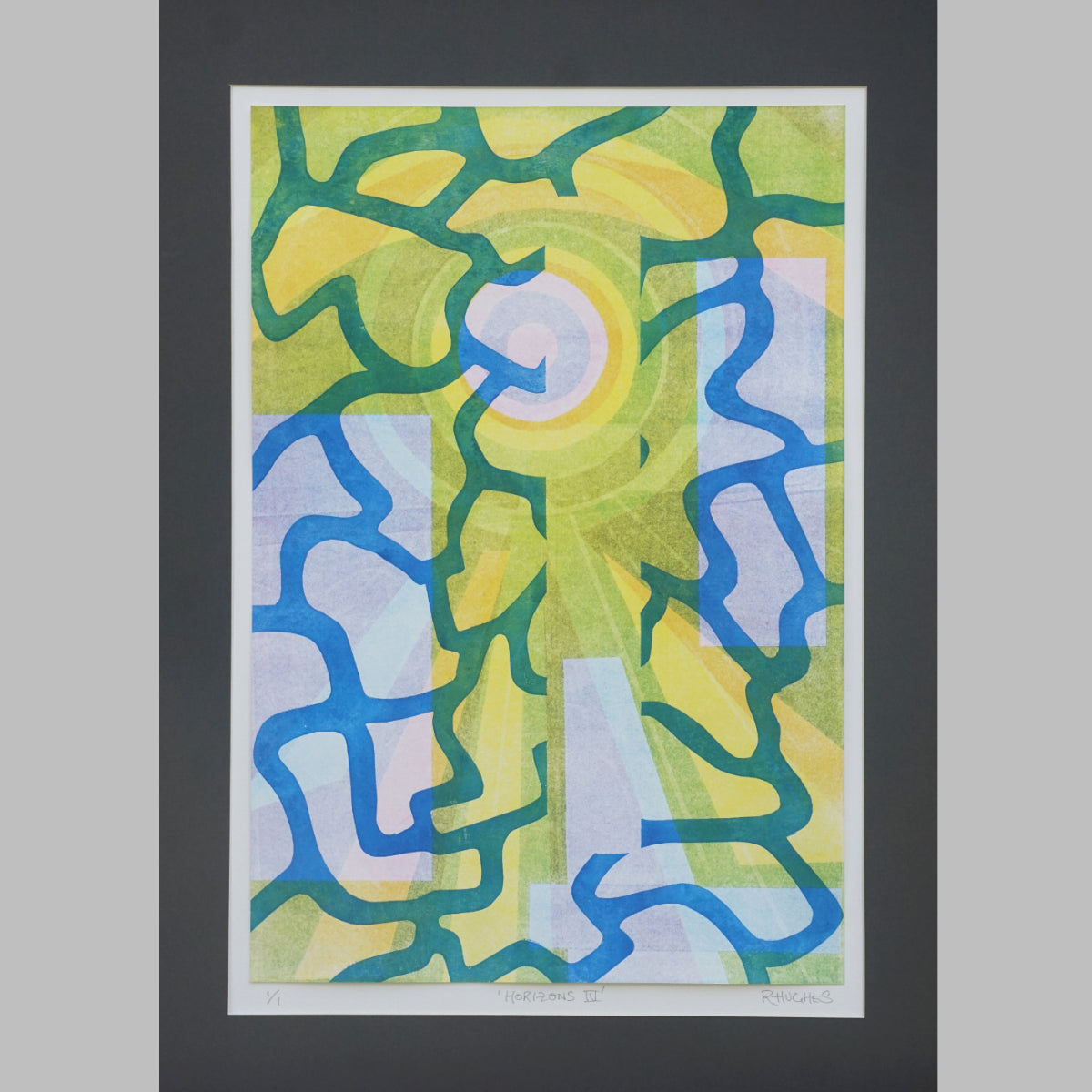 Abstract Monoprint 'Horizons IV'
