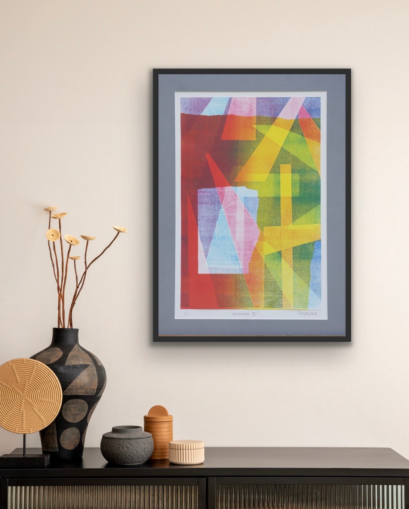 Abstract Monoprint 'Echoes II'