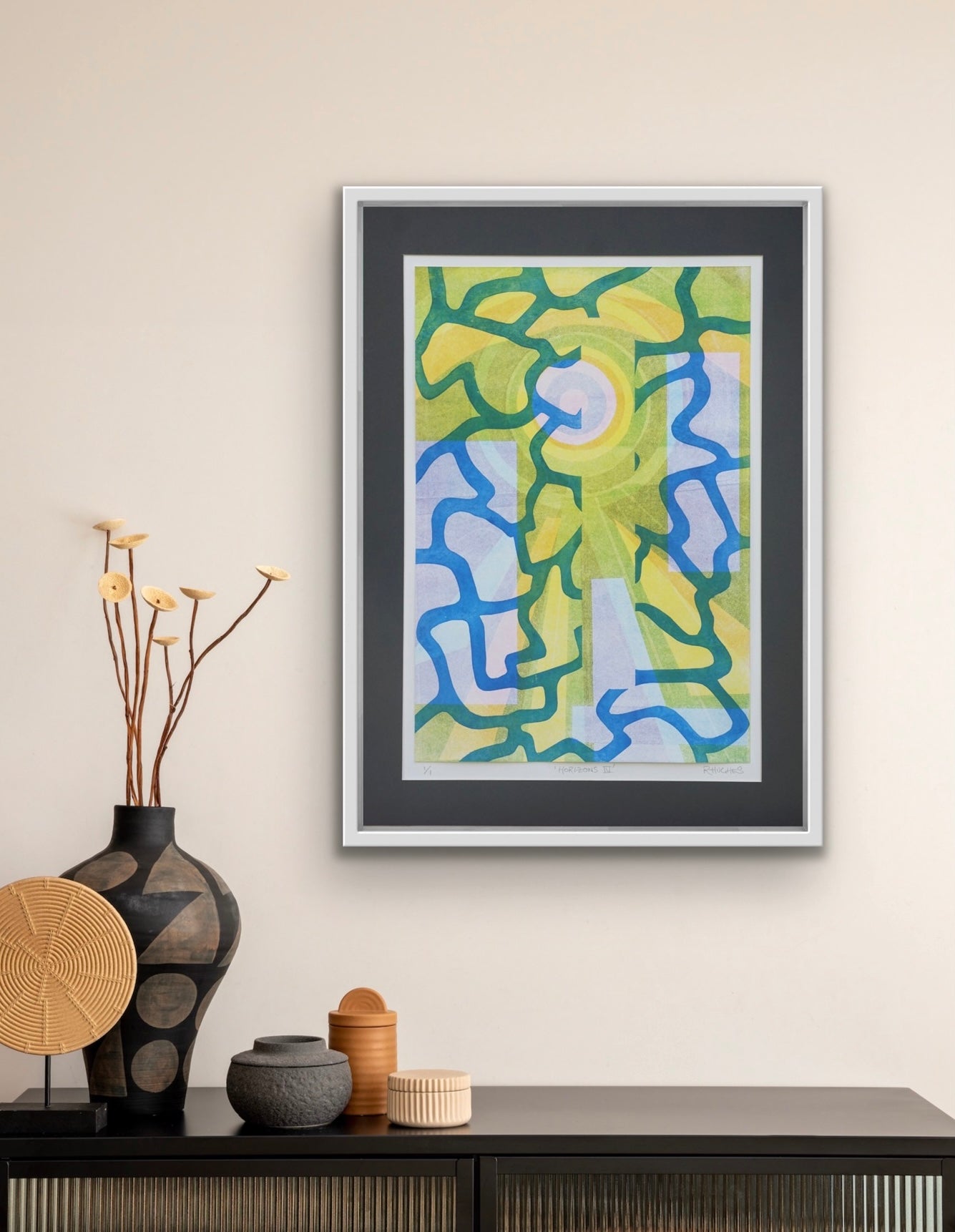 Abstract Monoprint 'Horizons IV'