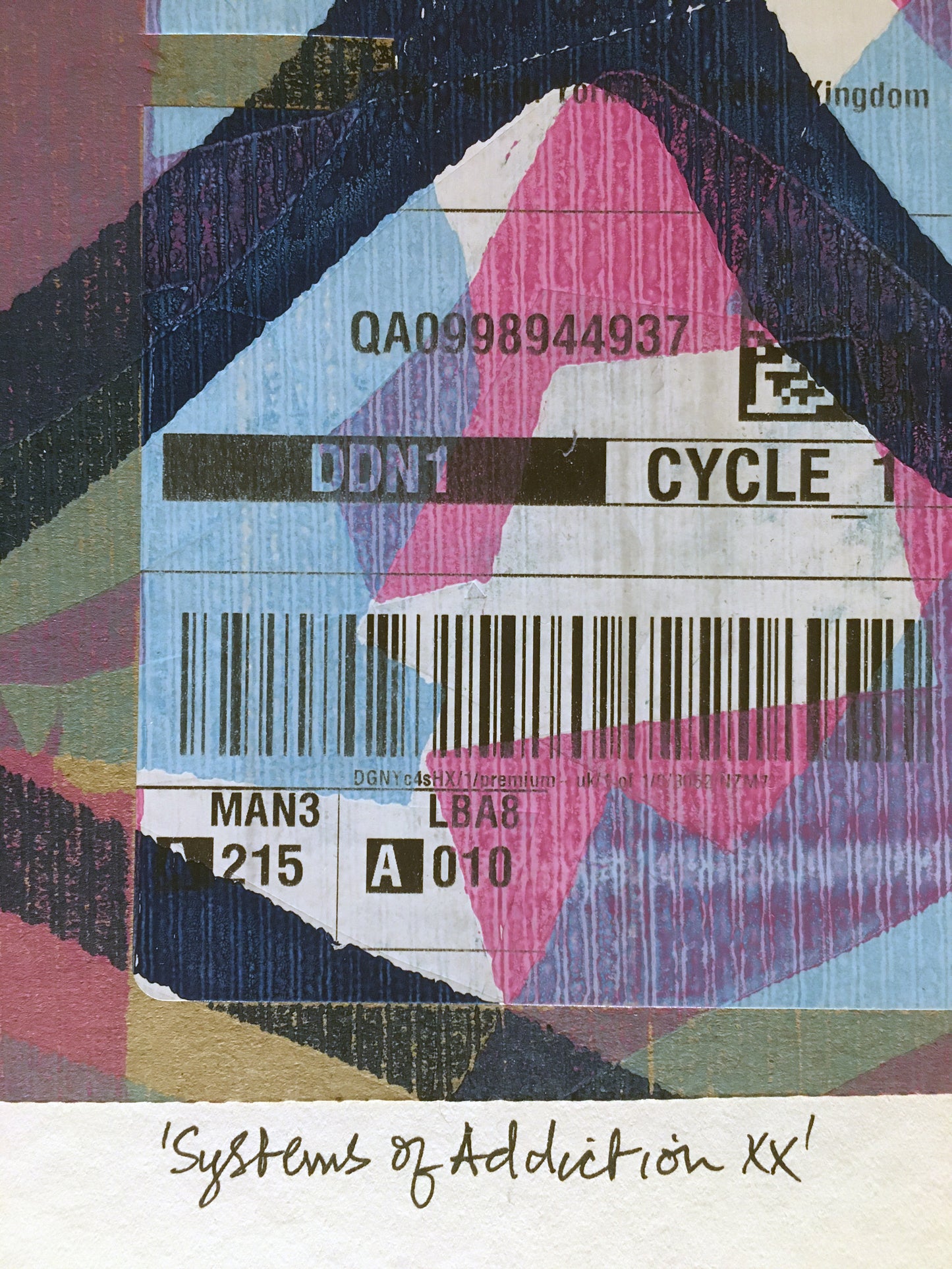 'Systems of Addiction 20' - Handmade Monoprint