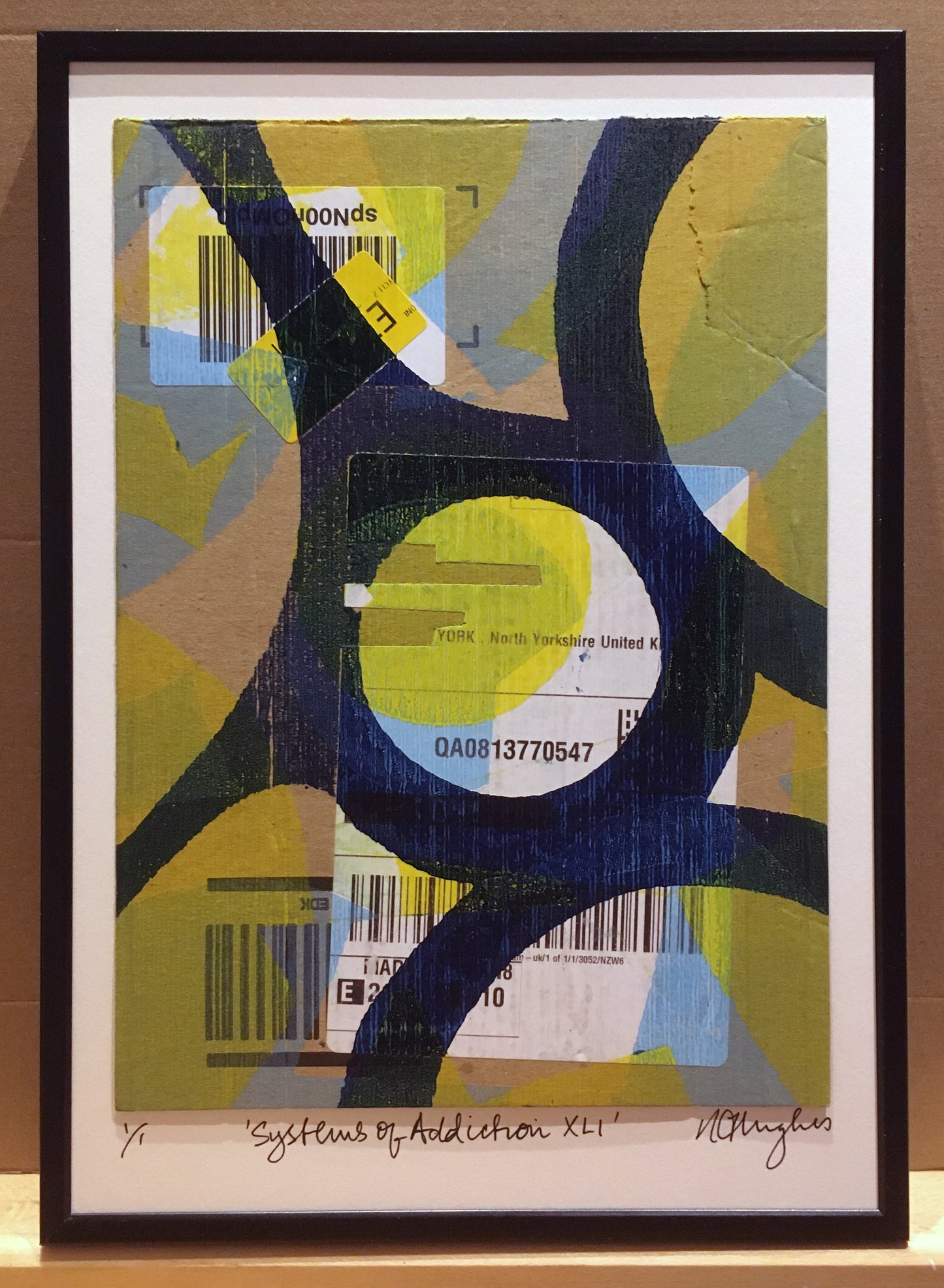 'Systems of Addiction 41' - Handmade Monoprint