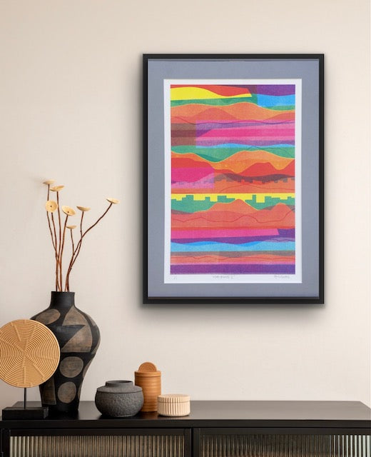Abstract Monoprint 'Horizons I'