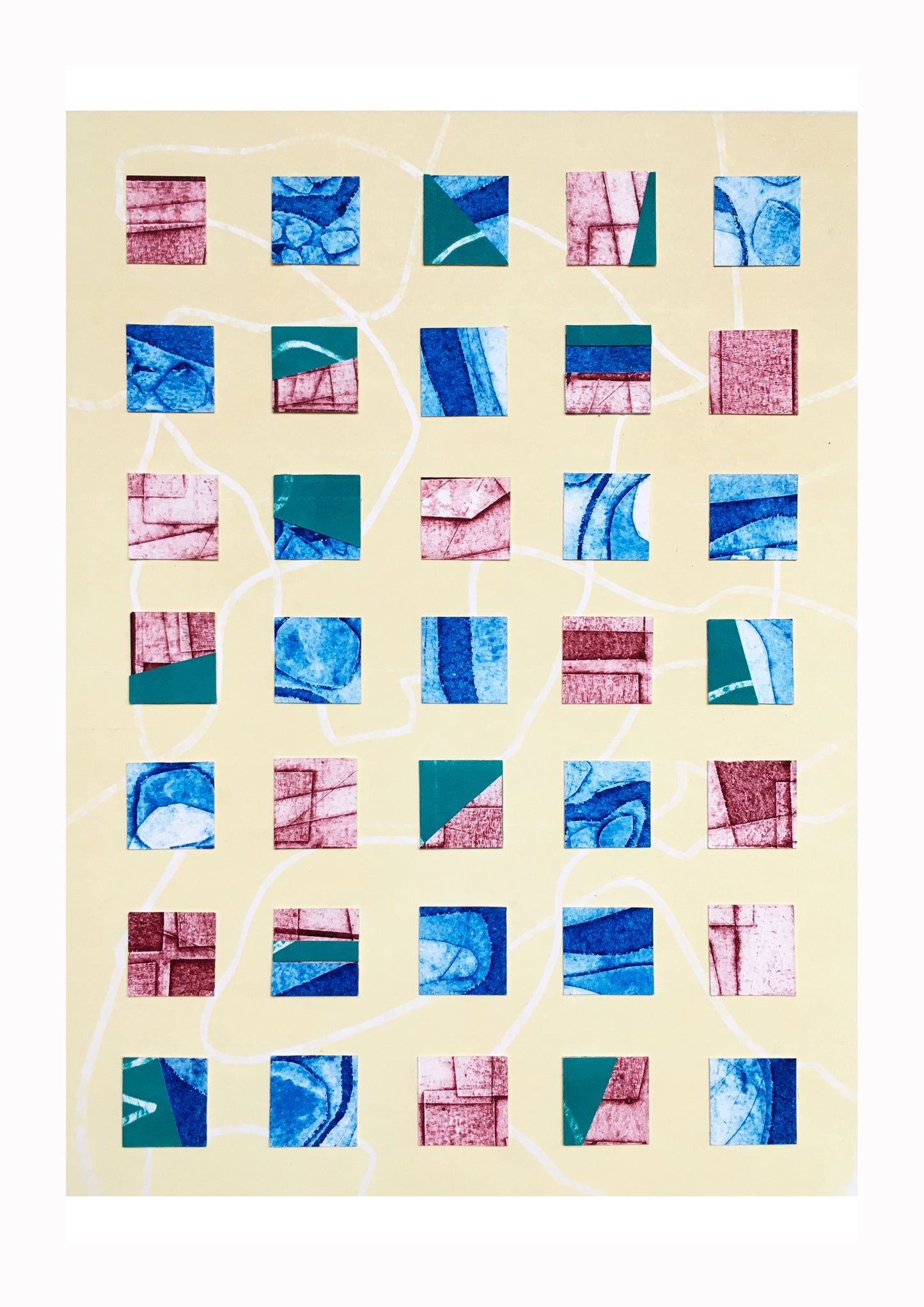 'Variations X' - Framed Collage of Handmade Prints